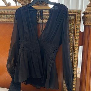 Beautiful bcbgmaxazria collection crochet and sheer black